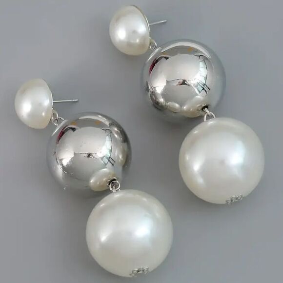 bohemian pearl drop earrings A320 - Picture 1 of 5